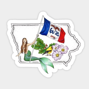 Iowa Mermaid Sticker